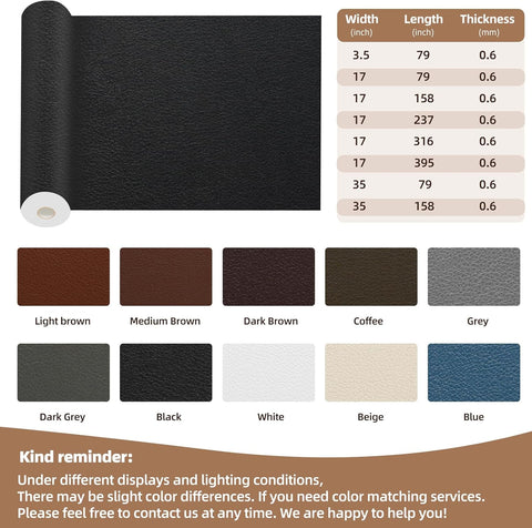 Leather Repair Kits, Large Vinyl Repair Patch for Couches Furniture