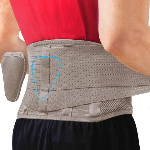 Sparthos Back Brace for Women & Men, Sciatica, Lower Back Pain - Taupe-S