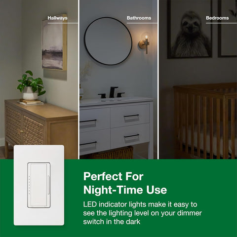 Lutron Maestro LED+ Dimmer Switch, Tap Dimmer, Single Pole/3-way