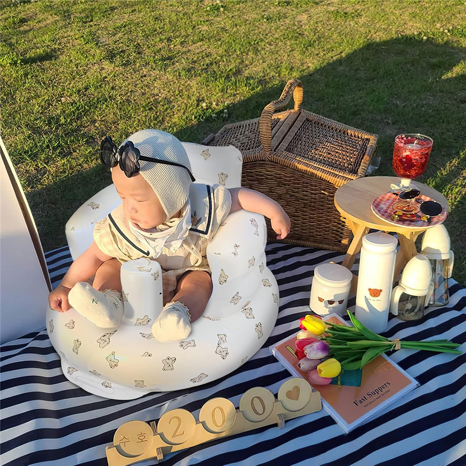 EKEPE Inflatable Baby Seat, Baby Chair for Infant Sitting Up, 3 Months & Up