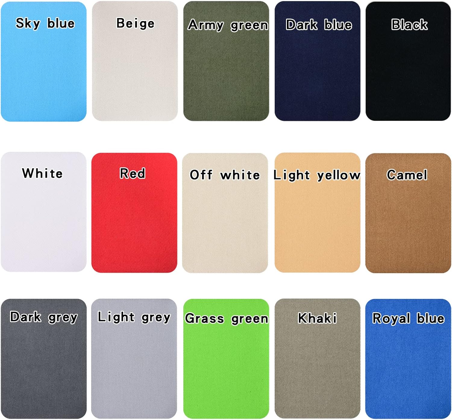 Premium Quality Fabric Repair Patches Iron-on Patches for Clothing Inside & Outside Strongest Glue Cotton 3" by 4-1/4" (7.5 cm x 10.5 cm)… (6PCS-Black)