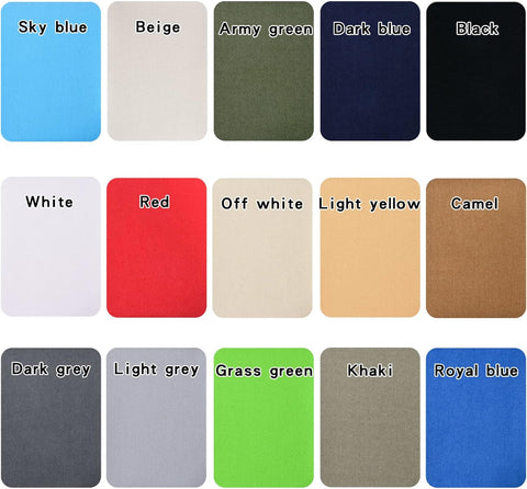 Premium Quality Fabric Repair Patches Iron-on Patches for Clothing Inside & Outside Strongest Glue Cotton 3" by 4-1/4" (7.5 cm x 10.5 cm)… (6PCS-Black)