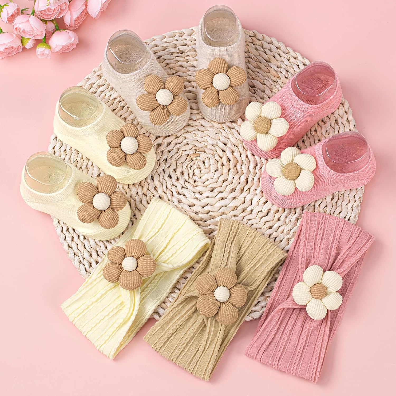 Baby Flower Headband and Socks: Cute Headband and Socks Sets
