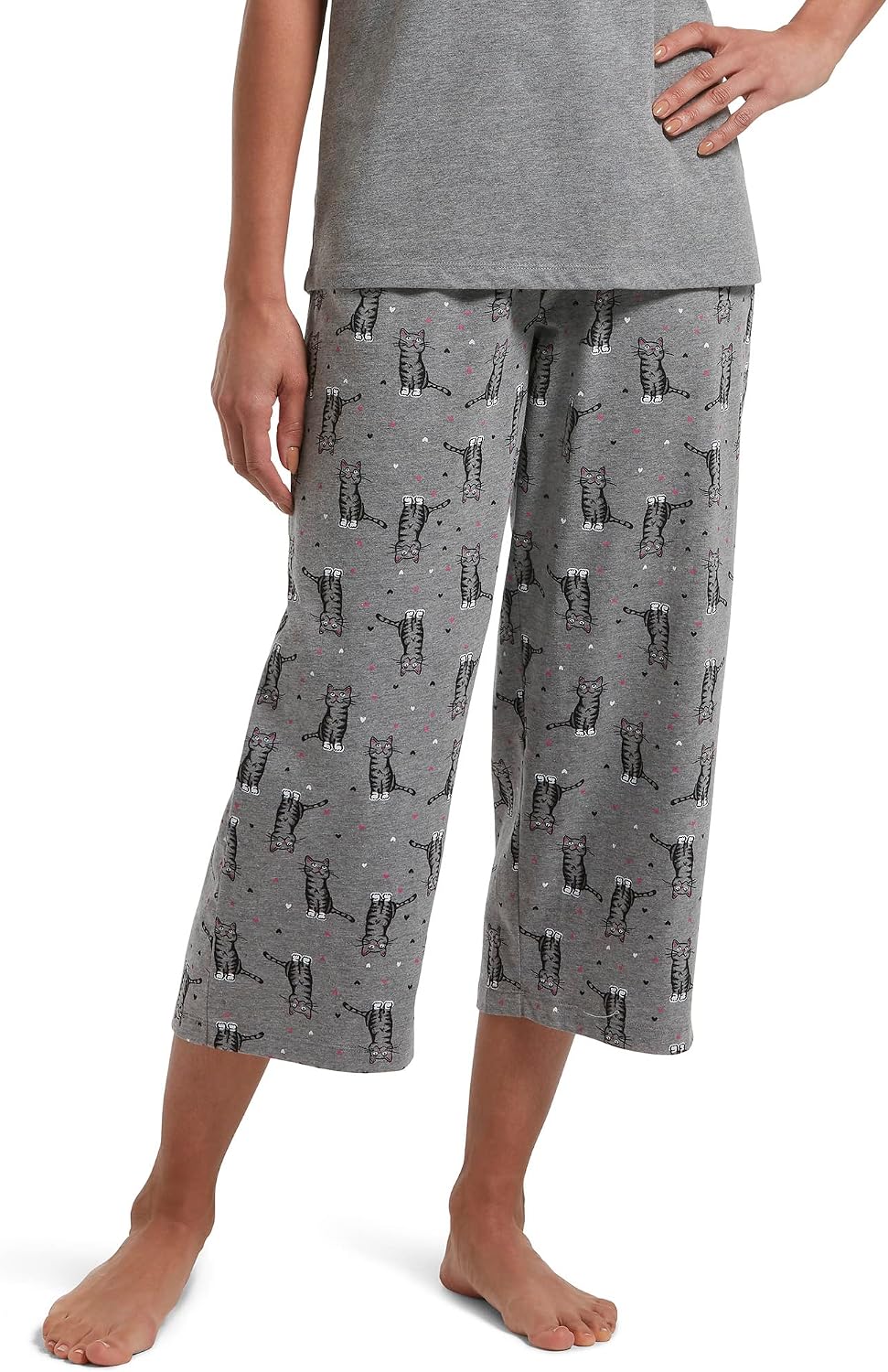 HUE Womens Printed Knit Long Pajama Sleep Pant