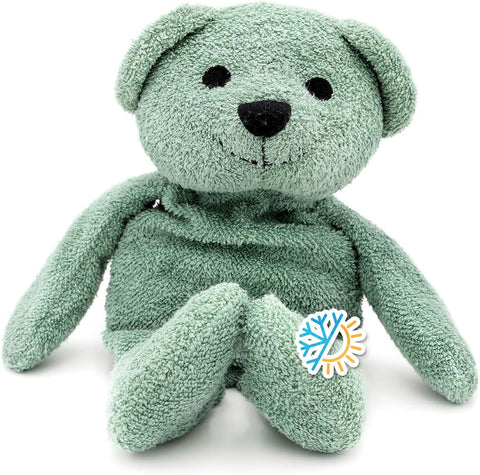 Thermal-Aid® (Hunter The Green Bear) – Washable Heating Pad & Ice Pack – Plush Hot/Cold Pack with Natural Corn Filling – Reusable Comfort