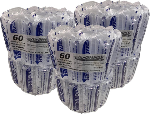 165 count 4x8 airDEFENDER air pillows 20 gallon 2.66 cubic feet void fill cushioning shipping packing package
