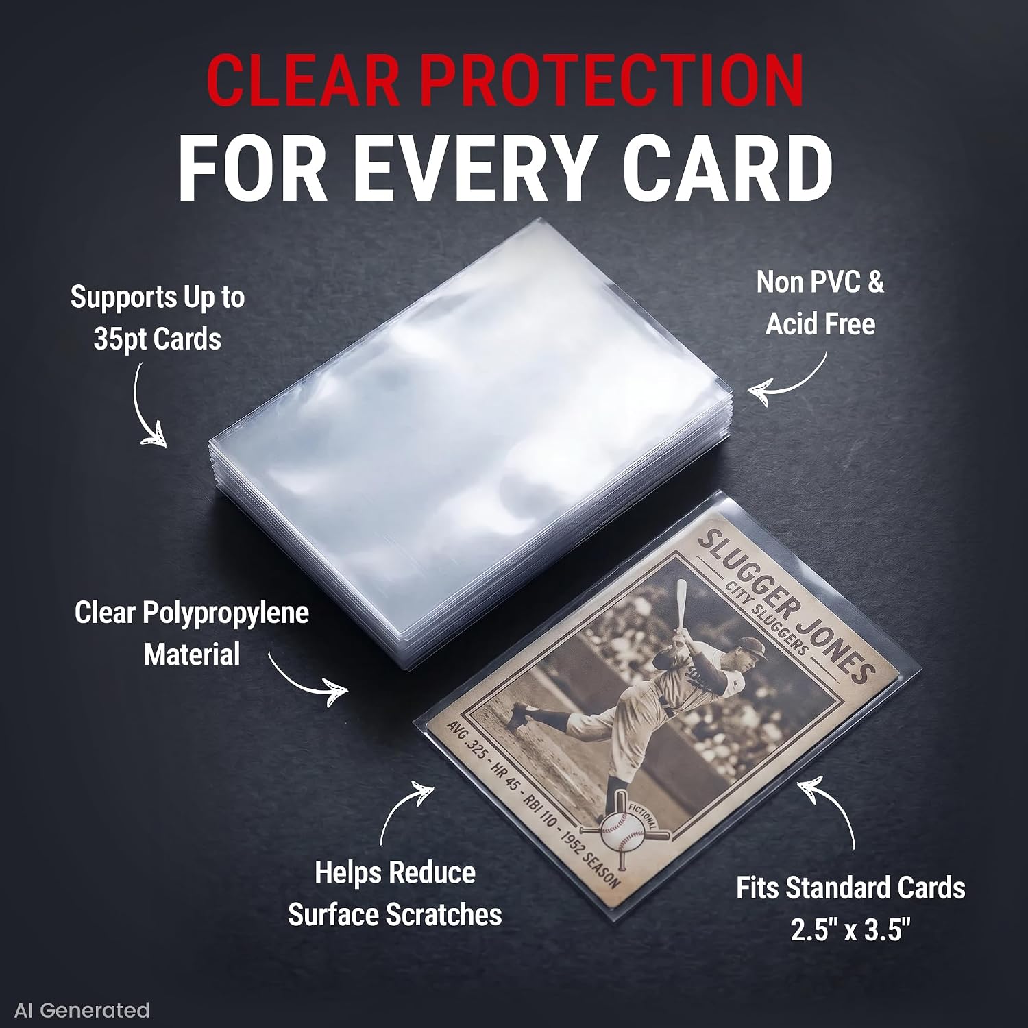 Ultra Pro Penny Sleeves – Holds Standard Size 2.5" x 3.5" – 1000 Pack