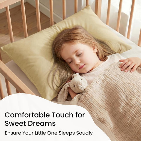 EXQ Home Toddler Pillowcases 13x18, Set of 2 (Dark Camel)