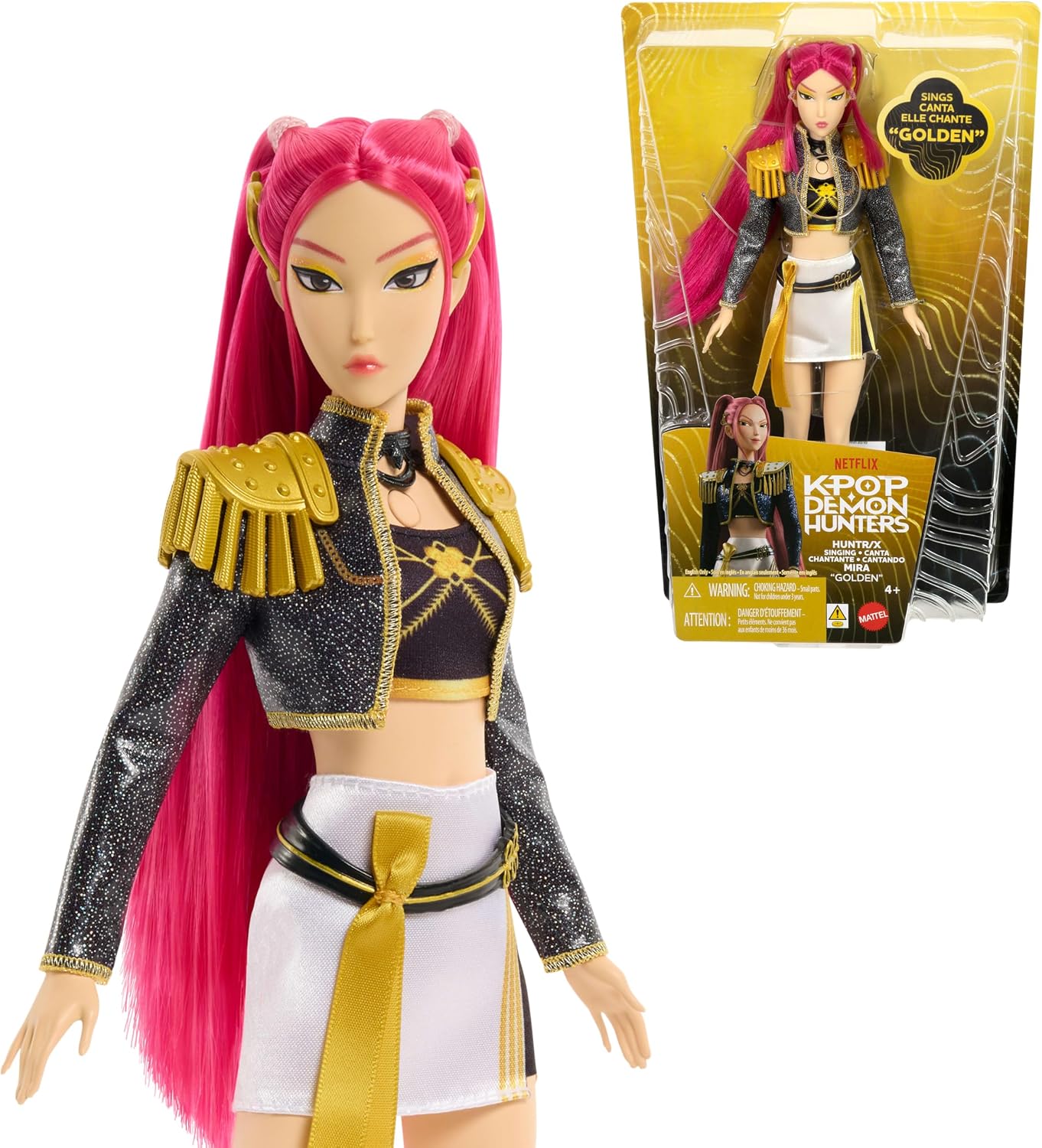 ​Mattel Kpop Demon Hunters HUNTR/X Mira “Golden” Singing Doll