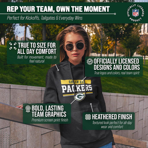 Team Fan Apparel NFL Charcoal Gameday Fleece Hoodie - Men and Women
