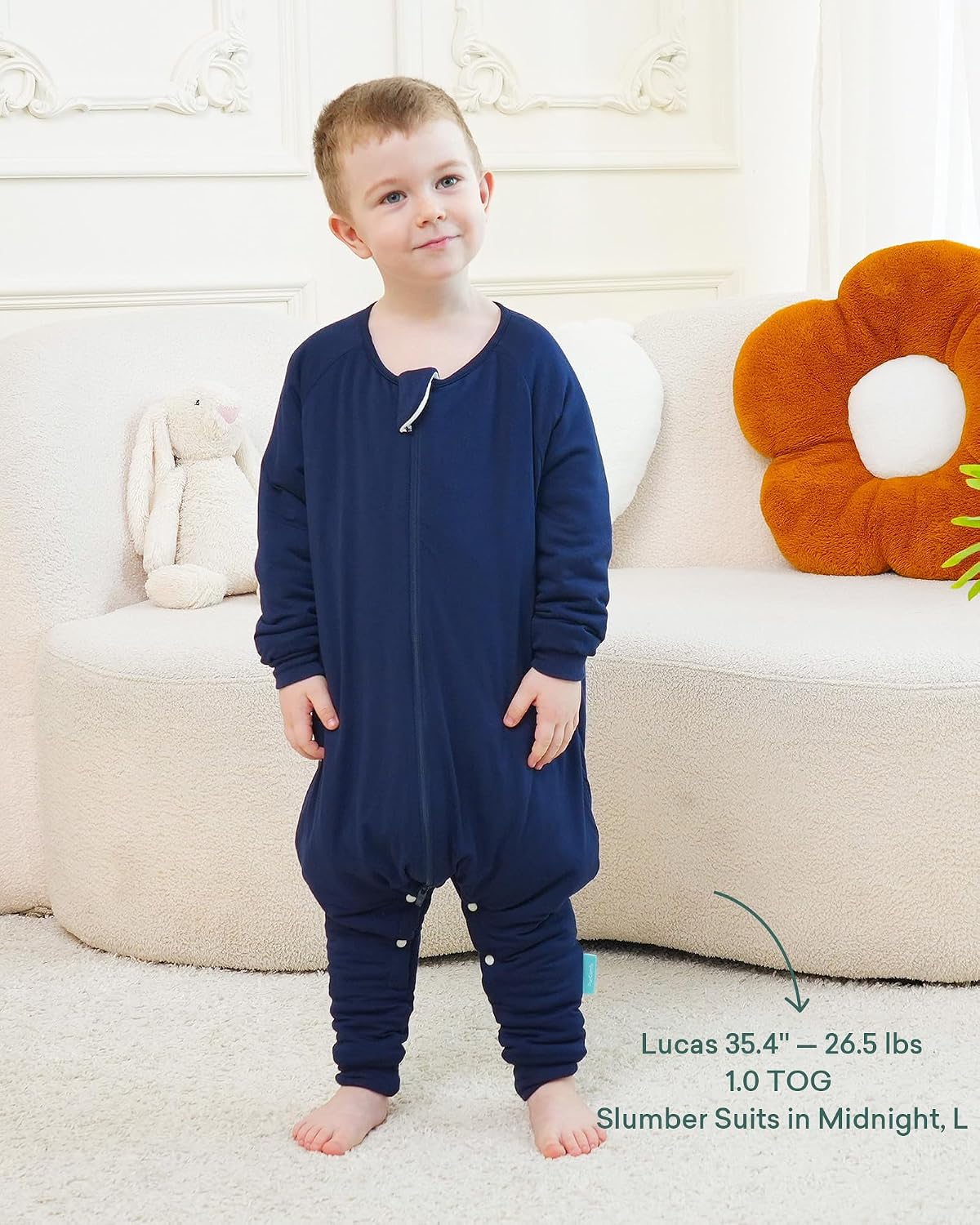 PurComfy Bamboo Viscose Active Baby Toddler Sleepsuit 1.0 TOG