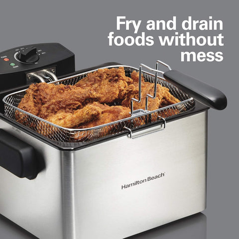 Hamilton Beach 5 Liter Professional Style Electric Deep Fryer With Basket