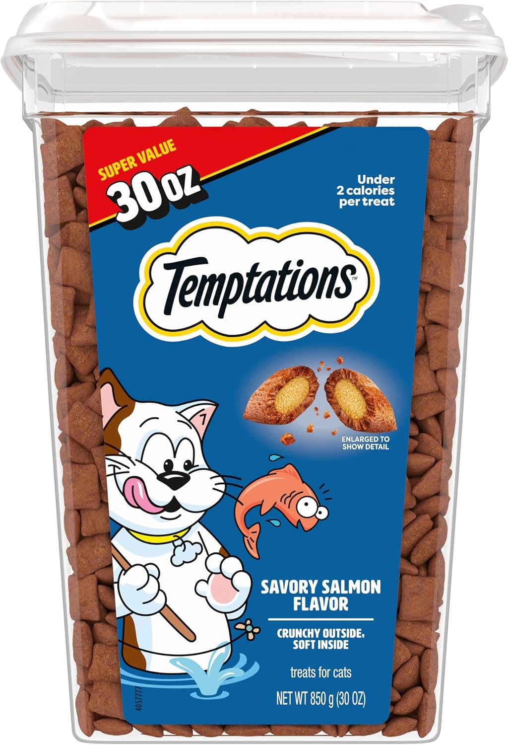 Temptations Classic Crunchy and Soft Cat Treats, Savory Salmon, 30 oz