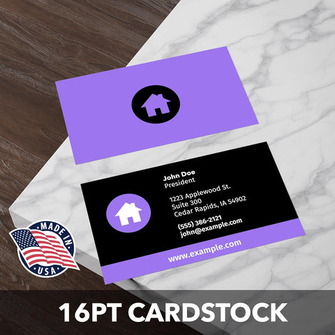 Custom Business Cards - 16pt - Made in the USA (50 to 10,000 Cards)