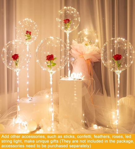 36 Inch Bobo Balloons, 8 Pcs Clear Bobo Balloon, Large Bubble Balloons