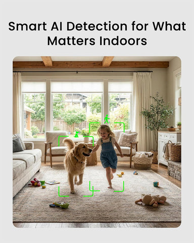 youkey Magnetic Indoor Security Camera Wireless, 2K Battery Powered Camera, No Subscription, Built-in 8GB Storage, Wire-Free for Renters, Compatible with Alexa & Google, Pet/Baby Monitor(S320)