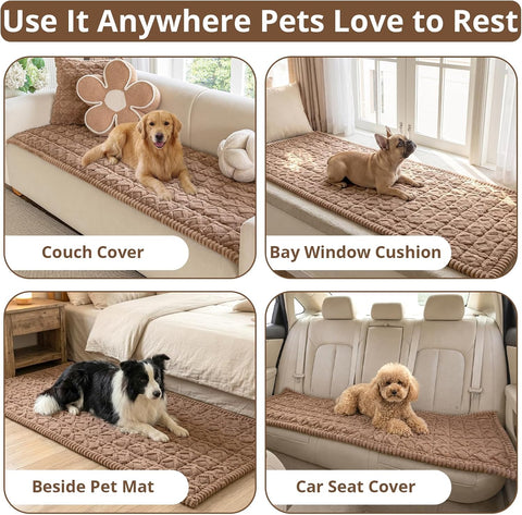 OstepDecor Couch Cover for Dogs, Washable Non Slip Sofa Cover for Pets
