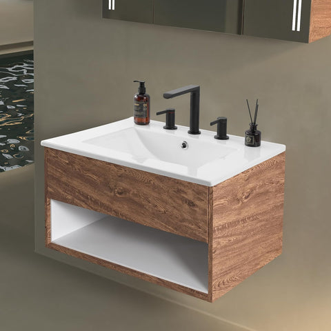 JONATHAN Y Ancillary 24" Bathroom 3-Hole Sink Top, White