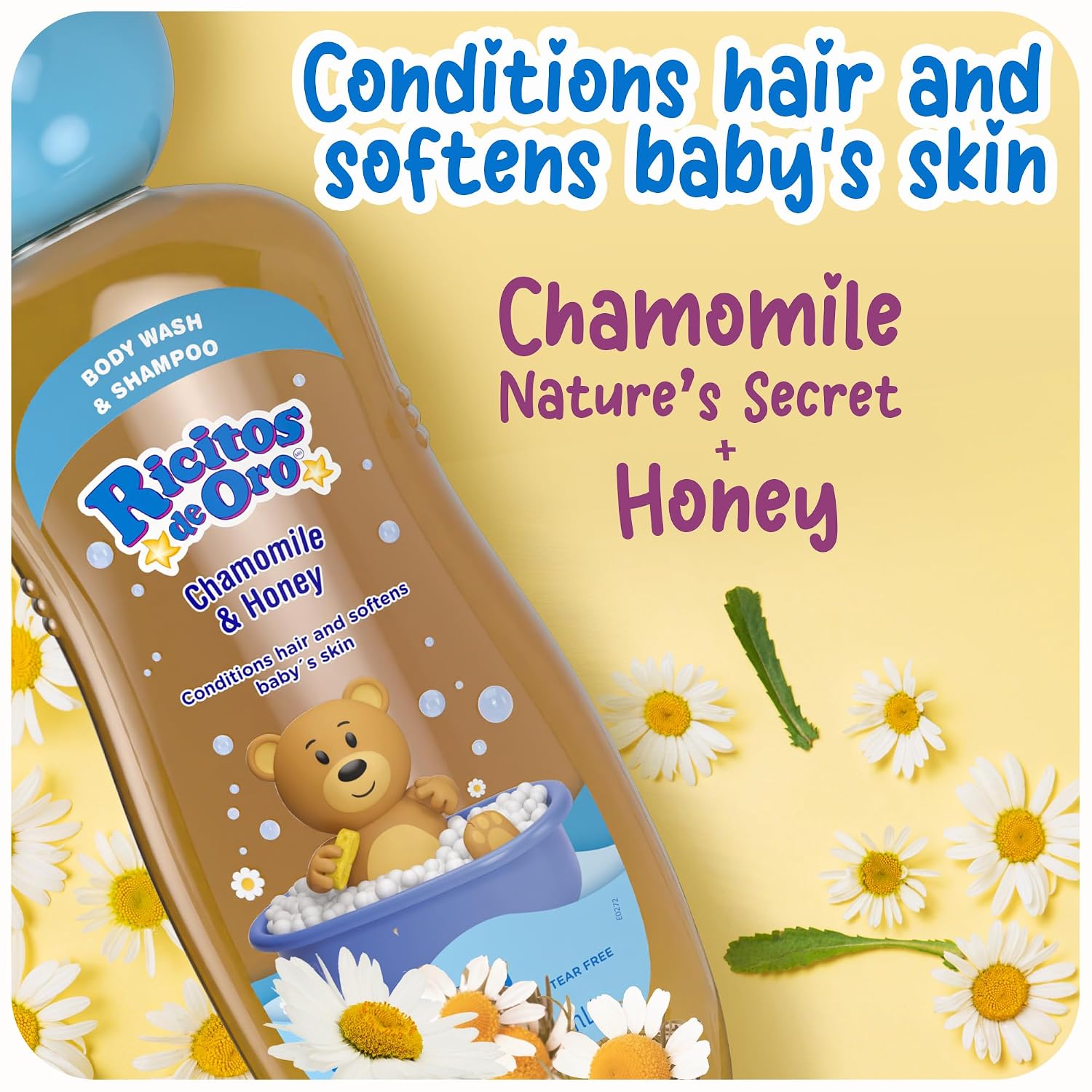 Ricitos de Oro 2-in-1 Hair & Body Wash | Chamomile | 13.5 fl oz | 2-Pack