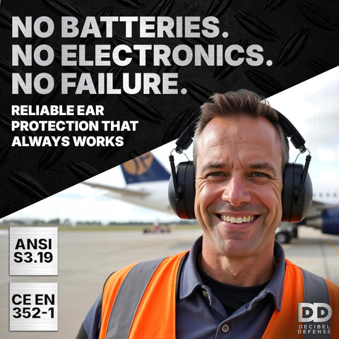DECIBEL DEFENSE Ear Protection, 37 dB NRR Ear Muffs (EXTRA LARGE)