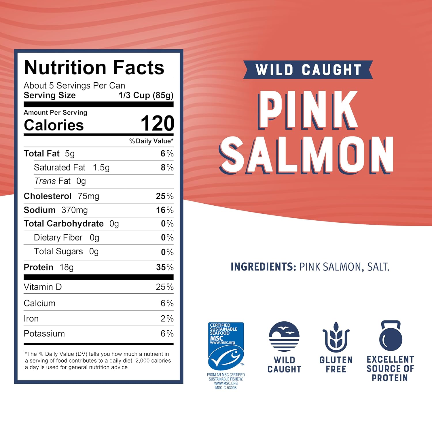 Bumble Bee Wild Caught Pink Salmon with Skin & Bones, 14.75 oz (Pack of 12) | 18g Protein per Serving, Omega-3 Rich, Gluten Free, Keto Friendly