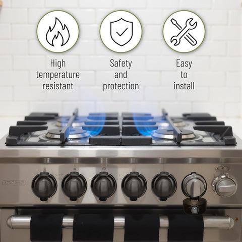 Bates- Stove Knob Safety Covers, 5 Pack Black Universal Size