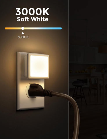 L LOHAS LED Night Lights Plug into Wall 2-Pack, 0.3W Plug in Night Light
