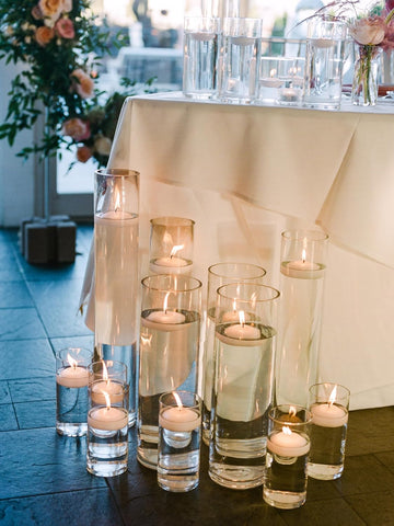 D'light Online Large White Floating Candles 3 Inch Wax Discs for Events, Weddings, Spa, Home Decor, Special Occasions, Cylinder Vases, Centerpieces, Pool and Holidays (Large - 3" (Set of 36), White)