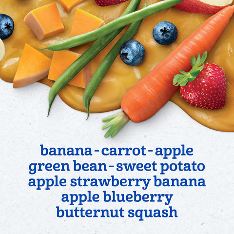Gerber Stage 2 Fruit and Veggie Favorites Baby Food, 4 Oz, 32 Pack