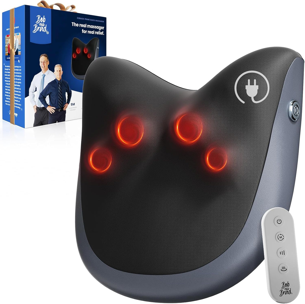 BOB AND BRAD Back Massager for Pain Relief Deep Tissue FSA-HSA Eligible