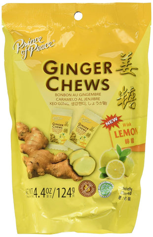 Prince of Peace Ginger Chews with Lychee, 4 oz. – Candied Ginger – Lychee Flavored Candy – Lychee Ginger Chews – 2 Pack
