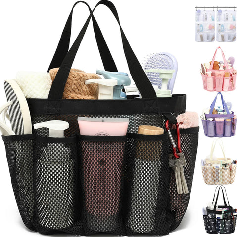 Fammart Mesh Shower Caddy Portable, Shower Bag College Dorm Room Essentials