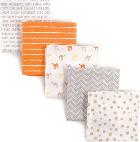 Luvable Friends Unisex Baby Cotton Flannel Receiving Blankets, Rainbow 7-Pack, One Size
