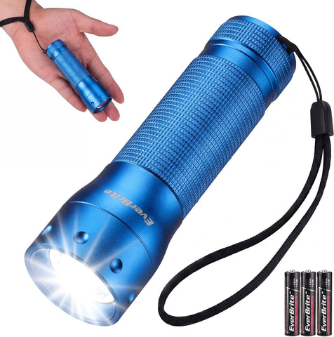 EverBrite Mini Flashlight, Zoomable 350LM LED Flashlight, Blue