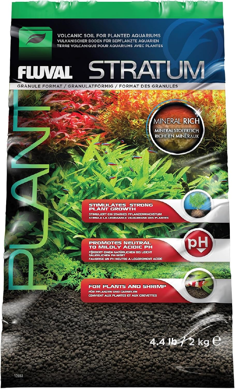 Fluval 12693 Plant and Shrimp Stratum for Freshwater Fish Tanks, 4.4 lbs.