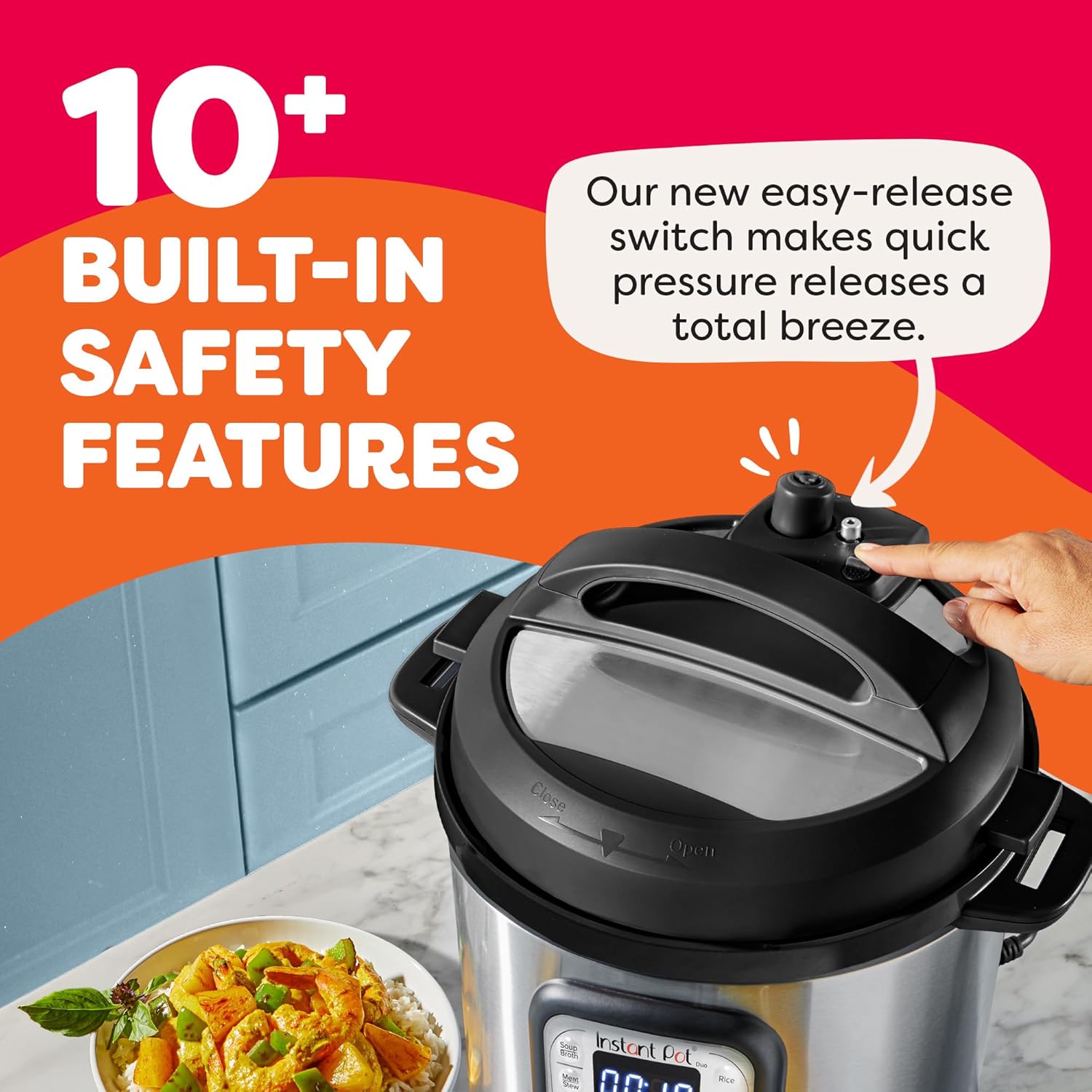 Instant Pot Duo 6 Qt 7-in-1 Electric Pressure Cooker, Stainless Steelt