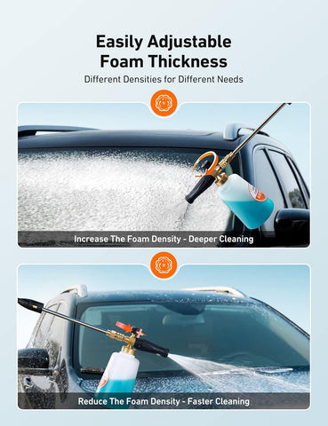 AstroAI Foam Cannon for Pressure Washer with 1/4" Quick Connect, 1.5 Liter