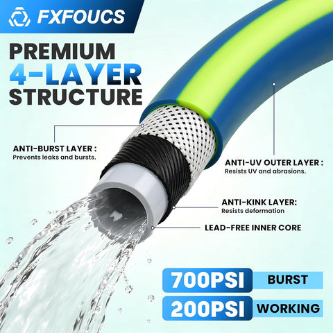 Garden Hose 3ft x 5/8", Heavy Duty Water Hose, Kink Resistant