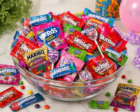 Ultimate Assorted Candy Party Mix - 8 LB Bag - Mega Variety Bulk Assortment - Individually Wrapped Candy - Queen Jax - Variety Pack