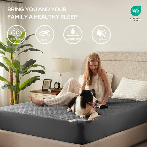 BEDLORE Waterproof Full Size Mattress Protector, Deep Pocket Fit, Washable