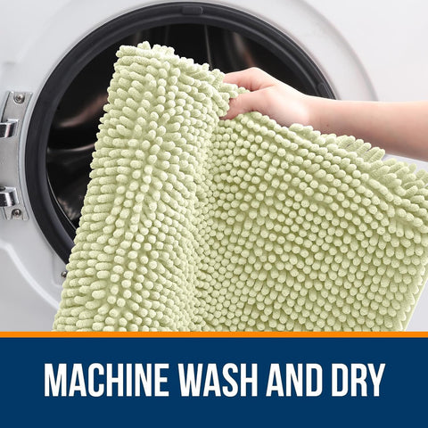 OLANLY Bathroom Rugs 30x20, Extra Soft Absorbent Chenille Bath Rugs