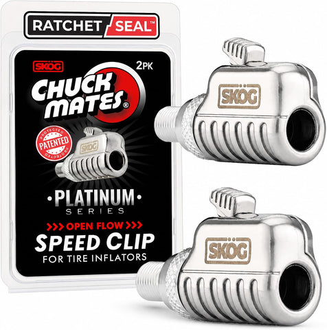 Chuck Mates Platinum Locking Air Chuck Quick-Connect, Open-Flow (2-Pack)