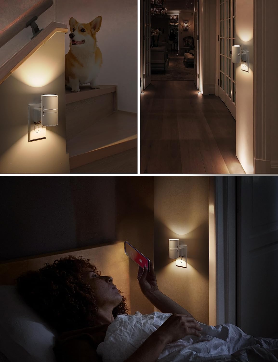 L LOHAS LED Night Light, Night Lights Plug into Wall, Soft White, Dimmable