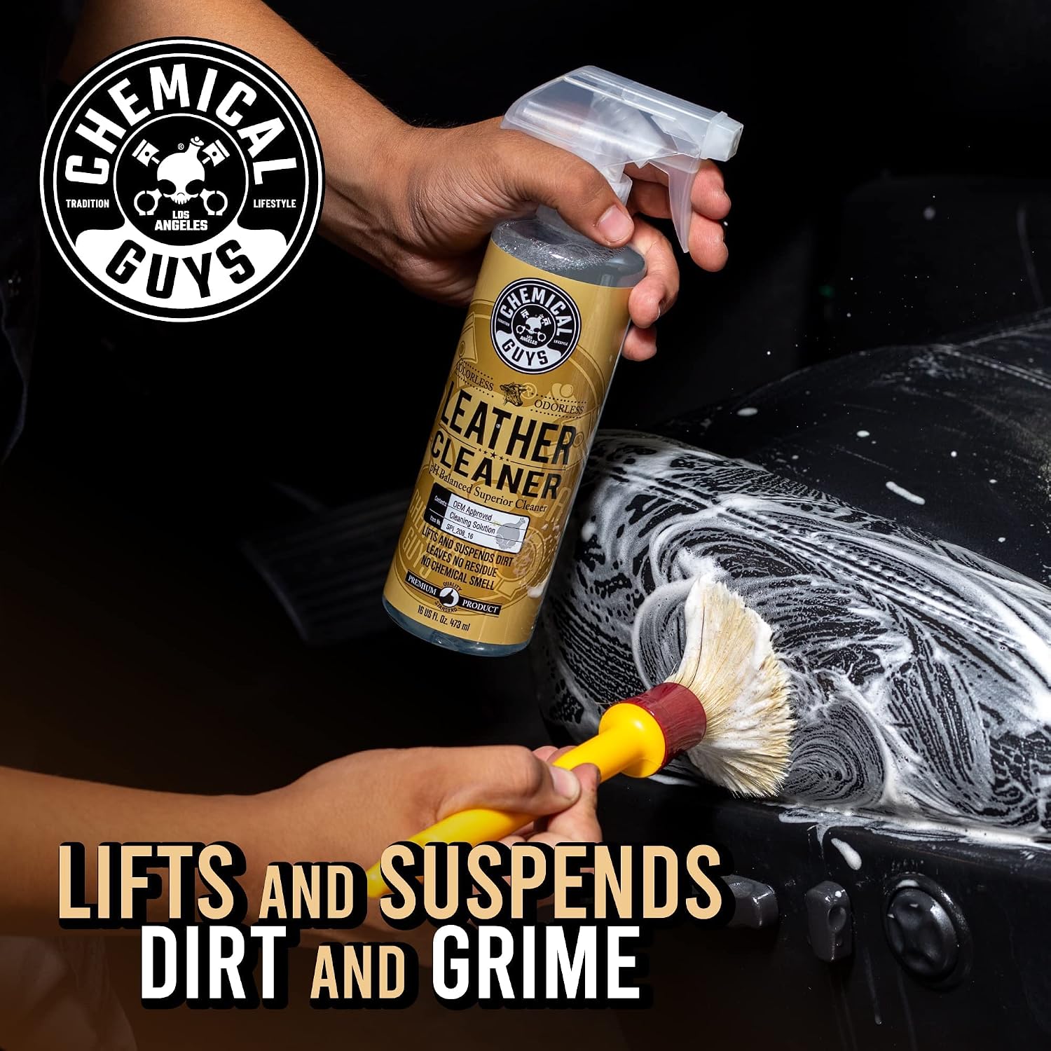 Chemical Guys, Leather Cleaner & Conditioner Kit for Cars & Home, 2 x 16 oz