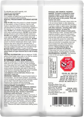 HTH 42051, Swimming Pool Care 3"" Chlorine Tabs Advanced, 8oz