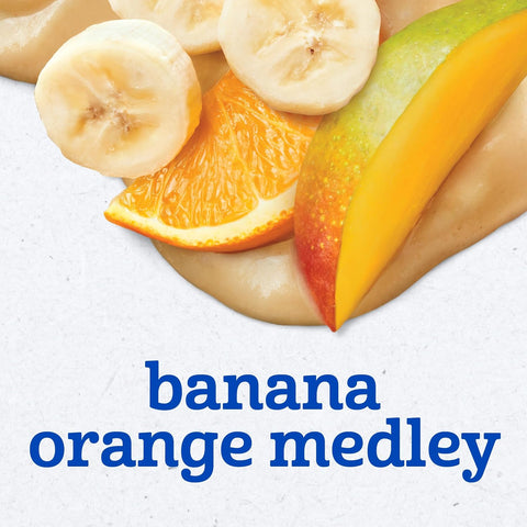 Gerber Stage 2 Banana Orange Medley Baby Food, 4 Oz, 16 Pack