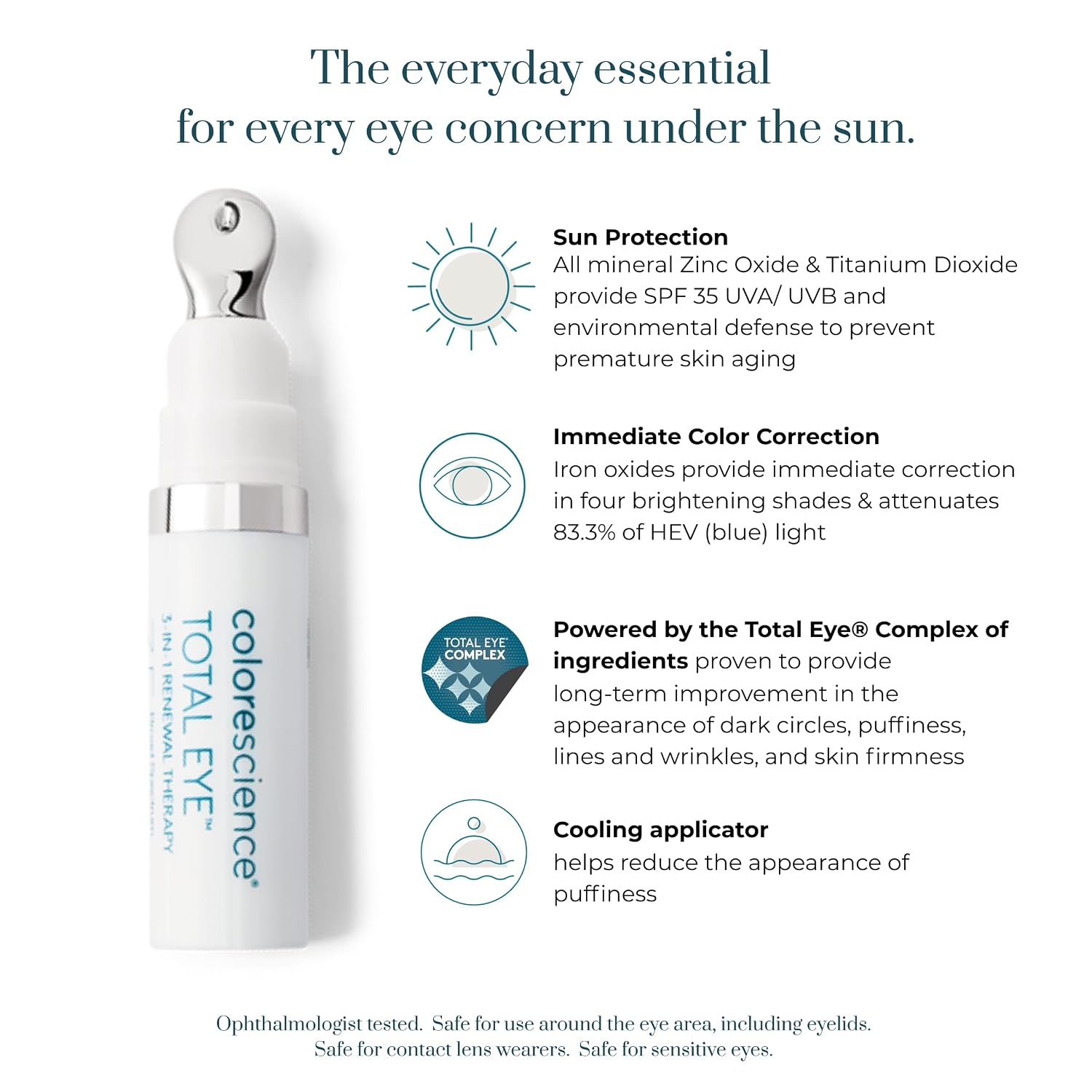 Colorescience, Total Eye 3-in-1 Renewal Therapy, SPF 35