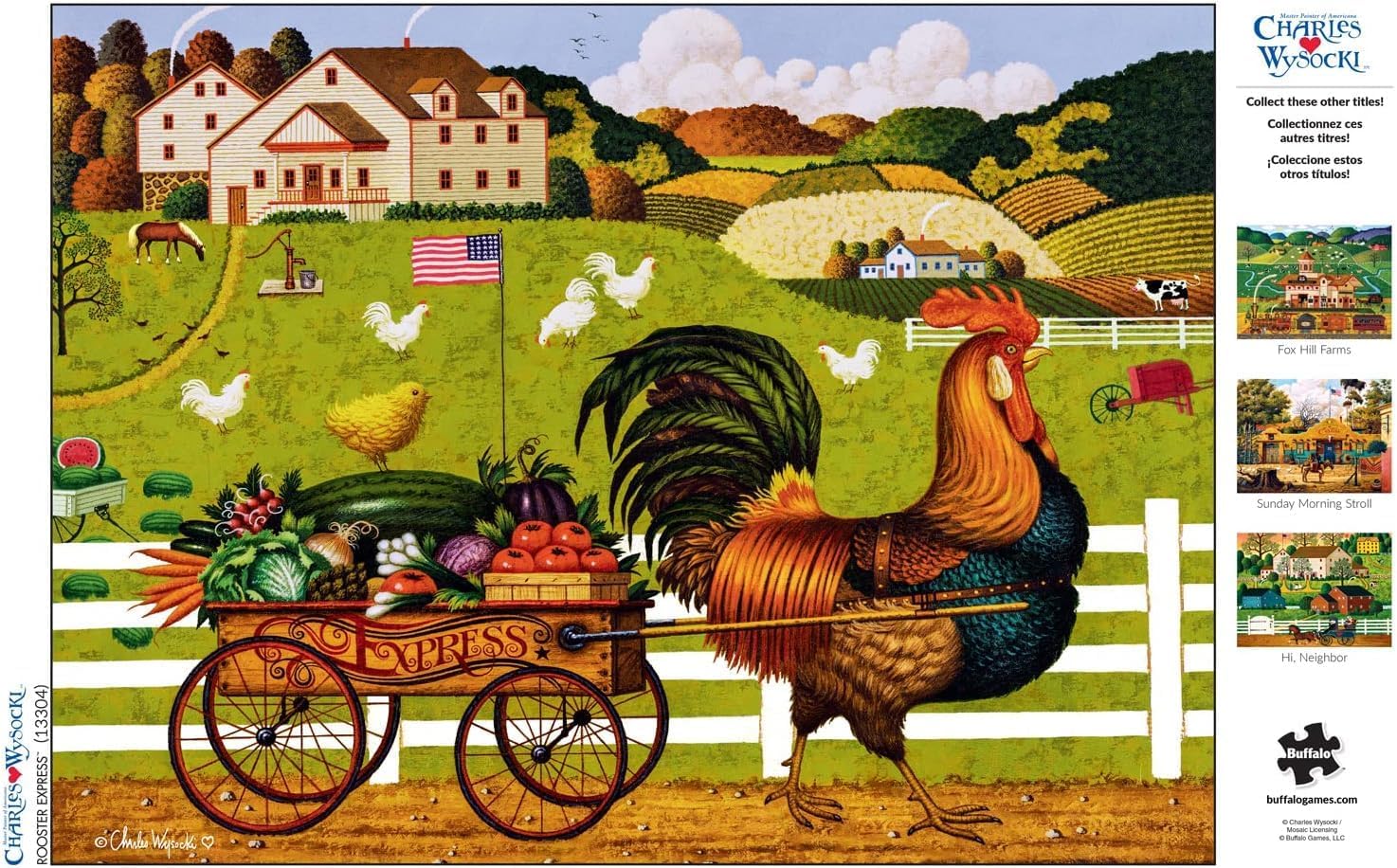 Buffalo Games - Charles Wysocki Rooster Express - 1000 Piece Jigsaw Puzzle
