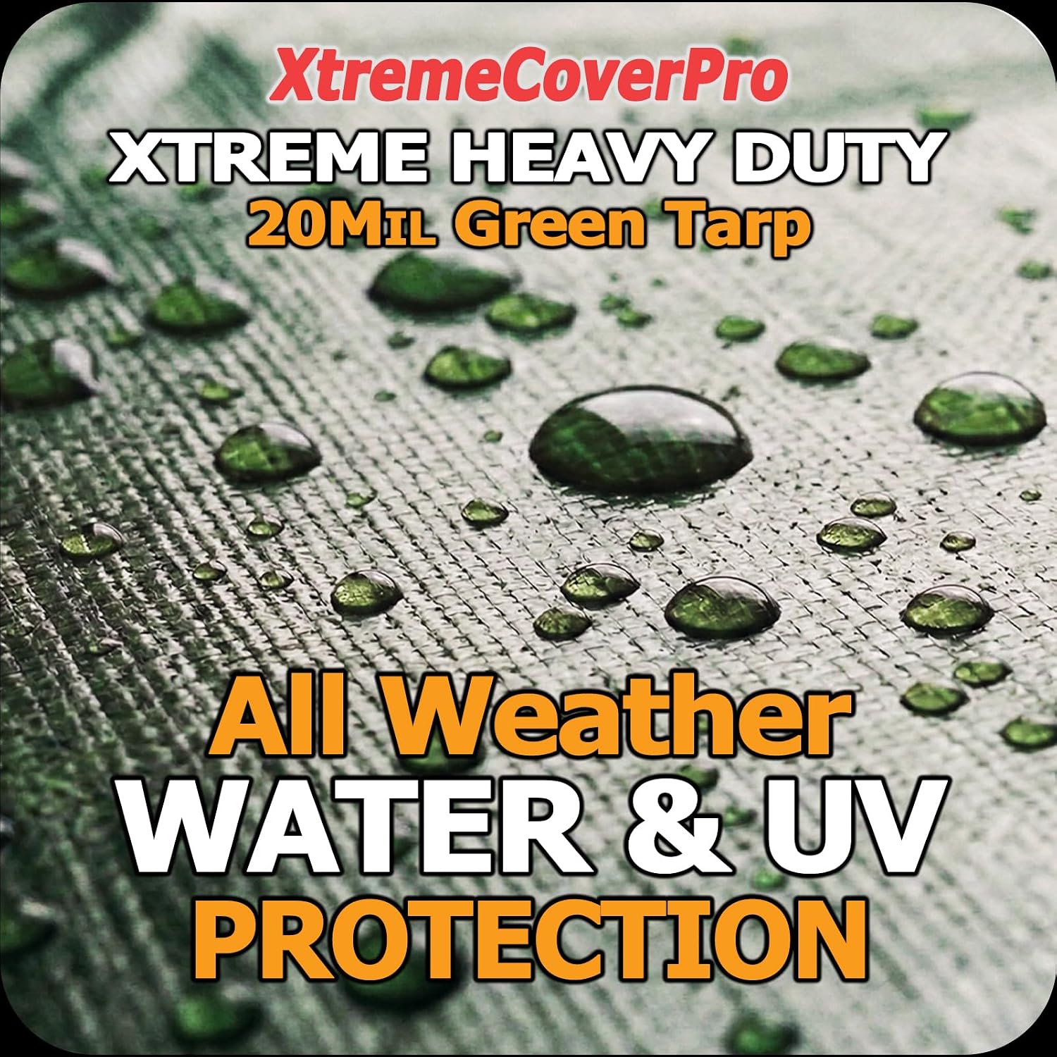 8' x 12' - 20mil Green Tarp Heavy Duty & Waterproof UV Protection 8x12 ft