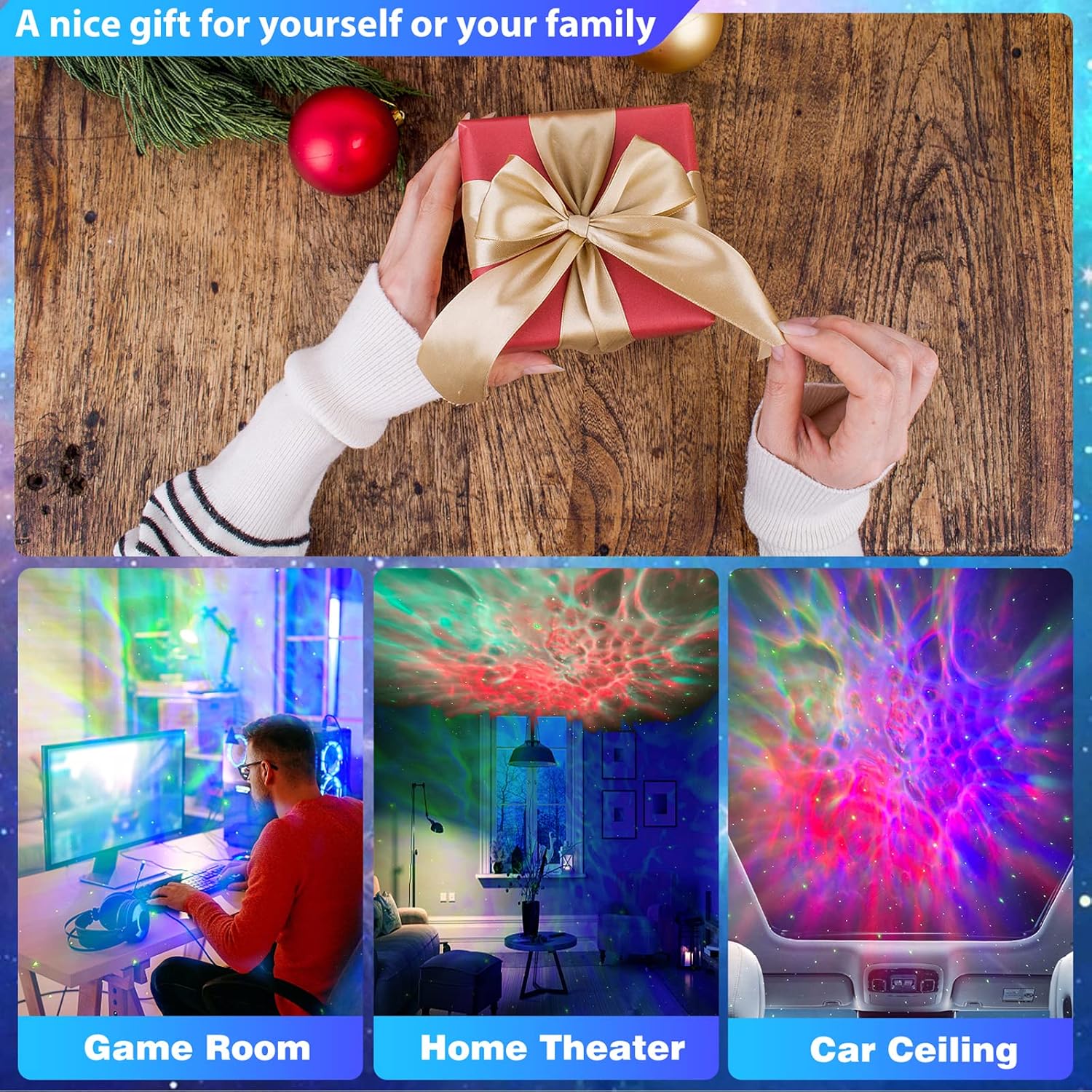 Astronaut Galaxy Projector Night Light, Star Projector for Kids Room Decor